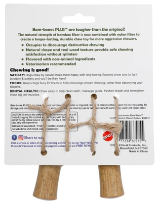 Thumbnail 2: Spot 2 Pk Bam-Bone Dog Chews 