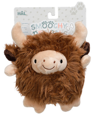 Thumbnail 1: Hal 6 In Fluffy Highland Cow Dog Toy 