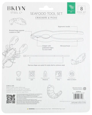 Thumbnail 2: BKLYN Steel Co. 8 Pc Seafood Tool Set 
