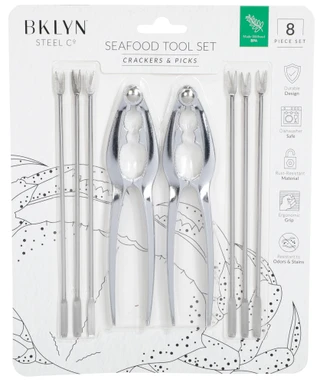 Thumbnail 1: BKLYN Steel Co. 8 Pc Seafood Tool Set 