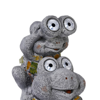 Thumbnail 2: Turtle King Corp. 10x14 Solar Frog Garden Statue 