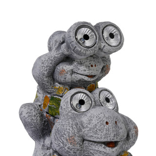 Thumbnail 3: Turtle King Corp. 10x14 Solar Frog Garden Statue 
