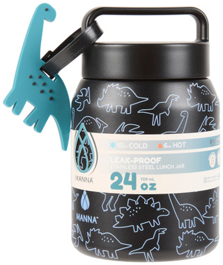 Thumbnail 4: Manna 24 oz Dino Leak-Proof Stainless Steel Lunch Jar  