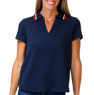 Thumbnail 1: Cable & Gauge Studio Women's Short Sleeve Polo Shirt 