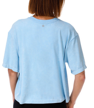 Thumbnail 2: HARMONY & BALANCE Women's Short Sleeve Boxy Washed Top 