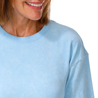 Thumbnail 3: HARMONY & BALANCE Women's Short Sleeve Boxy Washed Top 
