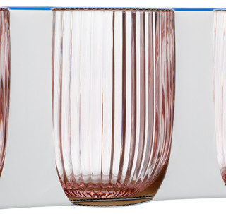 Thumbnail 2: ABODE 4 Pk Ribbed Stemless Wine Glasses 