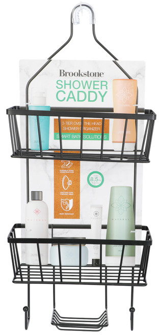 Thumbnail 1: Brookstone 3-Tier Over the Head  Shower Caddy  