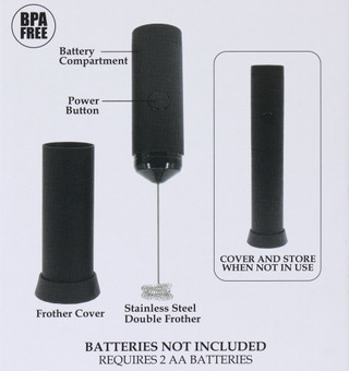 Thumbnail 4: Bombay Stainless Steel Battery Operated Milk Frother 
