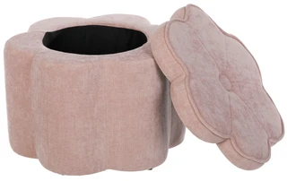 Thumbnail 4: Crestview Chenille Flower Ottoman 