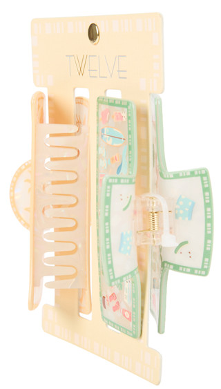 Thumbnail 2: TWELVE 2 Pk Hair Claw Clips 