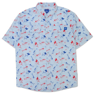 Thumbnail 1: Guy Harvey Men's Americana Button Down 2 Pocket Gamefish Shirt 