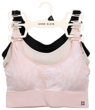 Thumbnail 1: ANNE KLEIN Women's 3 Pk Ribbed Comfort Bras 