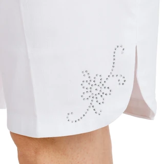 Thumbnail 4: Coral Bay Women's Plus Rhinestone Dolphin Hem Shorts 