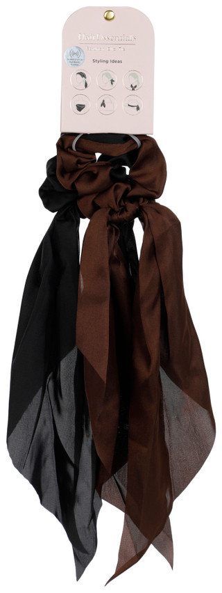 Thumbnail 1: Hair Essentials 2 Pk Ponytail Scarf Scrunchies 
