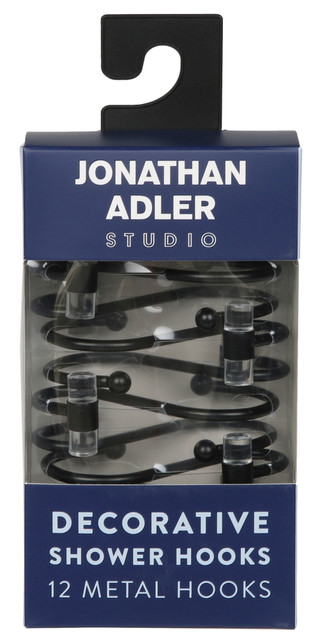 Thumbnail 1: Jonathan Adler 12 Pk Decorative Metal Shower Hooks 