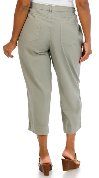 Thumbnail 3: Coral Bay Plus Stretch Poplin Capris 