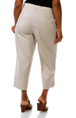 Thumbnail 3: Coral Bay Plus Stretch Poplin Capris 