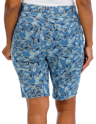 Thumbnail 4: Coral Bay Plus Floral Denim Shorts 