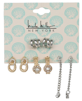 Thumbnail 1: Nicole Miller 4 Pk Earrings 