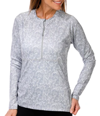 Thumbnail 1: American Outdoor Women's Long Sleeve Pro Side Ruched Knit Top 