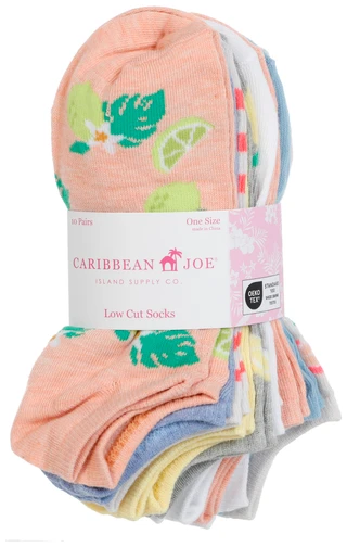 Thumbnail 1: Caribbean Joe Women's 10 Pk Low Cut Socks 