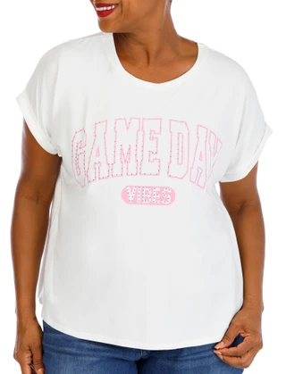 Thumbnail 1: Magical Season Plus Short Sleeve Game Day Vibes Top 