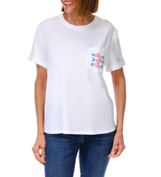 Thumbnail 2: REEL LEGENDS Women's Short Sleeve Relaxed Pocket Graphic Tee 