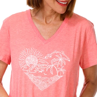 Thumbnail 2: REEL LEGENDS Women's Short Sleeve V Neck Graphic Tee 