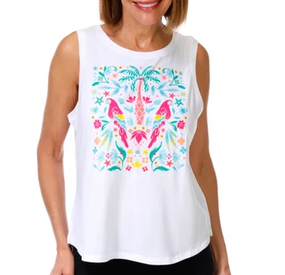 Thumbnail 1: REEL LEGENDS Women's Sleeveless Graphic Tank 