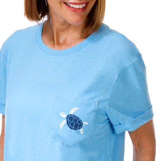 Thumbnail 3: REEL LEGENDS Women's Short Sleeve Relaxed Pocket Graphic Tee 