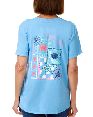 Thumbnail 1: REEL LEGENDS Women's Short Sleeve Relaxed Pocket Graphic Tee 