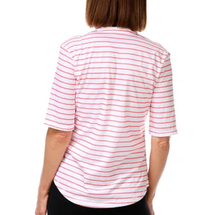 Thumbnail 4: REEL LEGENDS Women's Short Sleeve Freeline Split Neck Top 