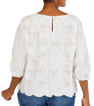 Thumbnail 4: Democracy Plus Palm Tree Eyetlet Top 