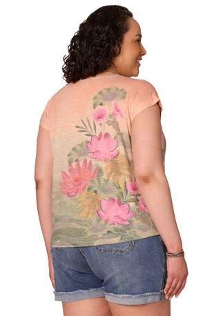 Thumbnail 3: Democracy Plus Short Sleeve Floral Knot Top 