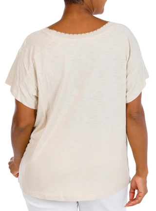 Thumbnail 3: Democracy Plus Short Sleeve Embroidered Palm Tree Top 