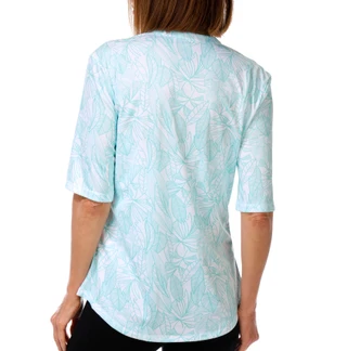 Thumbnail 3: REEL LEGENDS Women's Short Sleeve Freeline Split Neck Top 