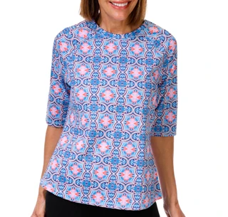 Thumbnail 1: REEL LEGENDS Women's Short Sleeve BeachPro Crew Neck Top 