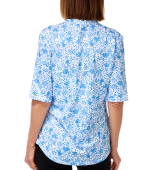 Thumbnail 4: REEL LEGENDS Women's Short Sleeve Freeline Split Neck Top 