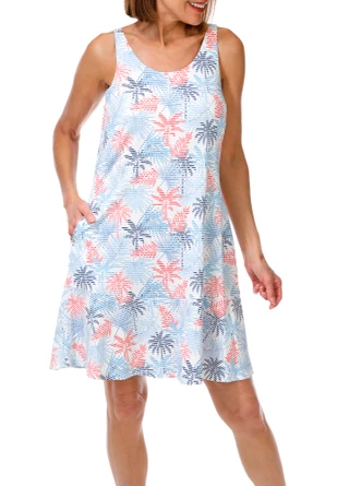 Thumbnail 2: REEL LEGENDS Women's Sleeveless Active Pucker Dress 