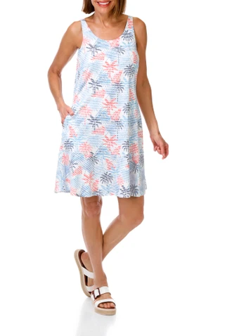 Thumbnail 1: REEL LEGENDS Women's Sleeveless Active Pucker Dress 