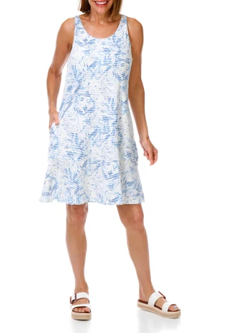 Thumbnail 1: REEL LEGENDS Women's Sleeveless Active Pucker Dress 