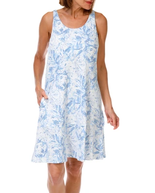 Thumbnail 5: REEL LEGENDS Women's Sleeveless Active Pucker Dress 