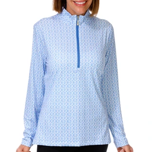 Thumbnail 1: Palm House Women's Long Sleeve Quarter Zip Sport Top 