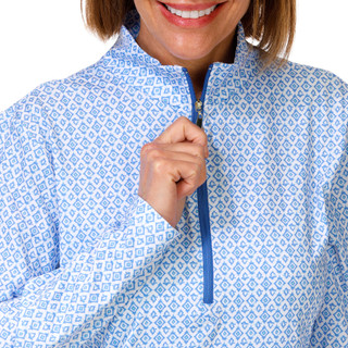 Thumbnail 4: Palm House Women's Long Sleeve Quarter Zip Sport Top 