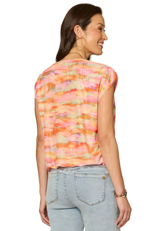 Thumbnail 2: Democracy Petite Boat Neck Bubble Hem Top 