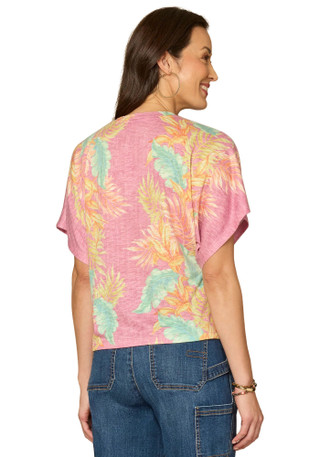 Thumbnail 3: Democracy Petite Short Sleeve Print Top 