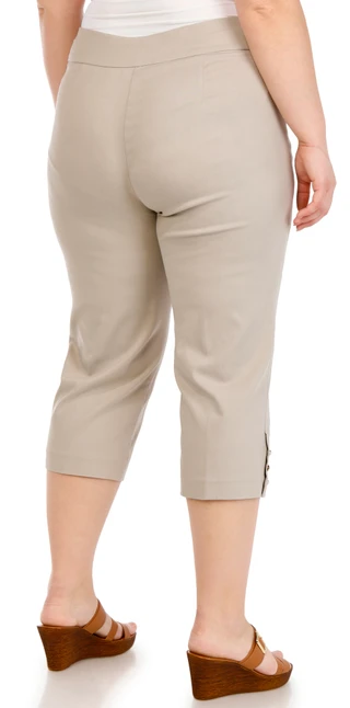 Thumbnail 3: Coral Bay Plus Pearl Hem Capris 