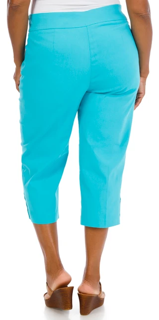 Thumbnail 3: Coral Bay Plus Pearl Hem Capris 