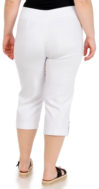 Thumbnail 3: Coral Bay Plus Pearl Hem Capris 